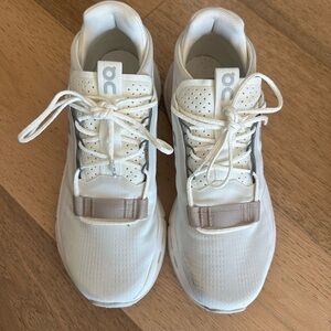 On Running White and Gray Sneakers